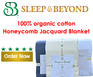 100% ORGANIC COTTON HONEYCOMB JACQUARD BLANKET