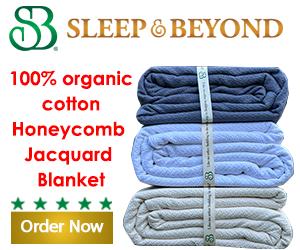 100% ORGANIC COTTON HONEYCOMB JACQUARD BLANKET