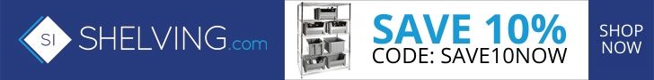 728x90 Shelving.com Save 10% Off Coupon