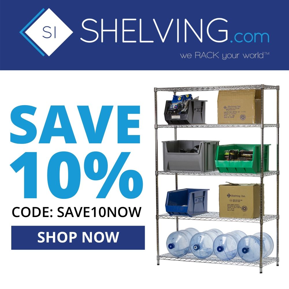 1000x1000 Shelving.com Save 10% Off