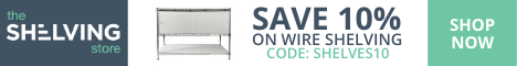 468x60 TSS Wire Shelving 10% OFF Coupon