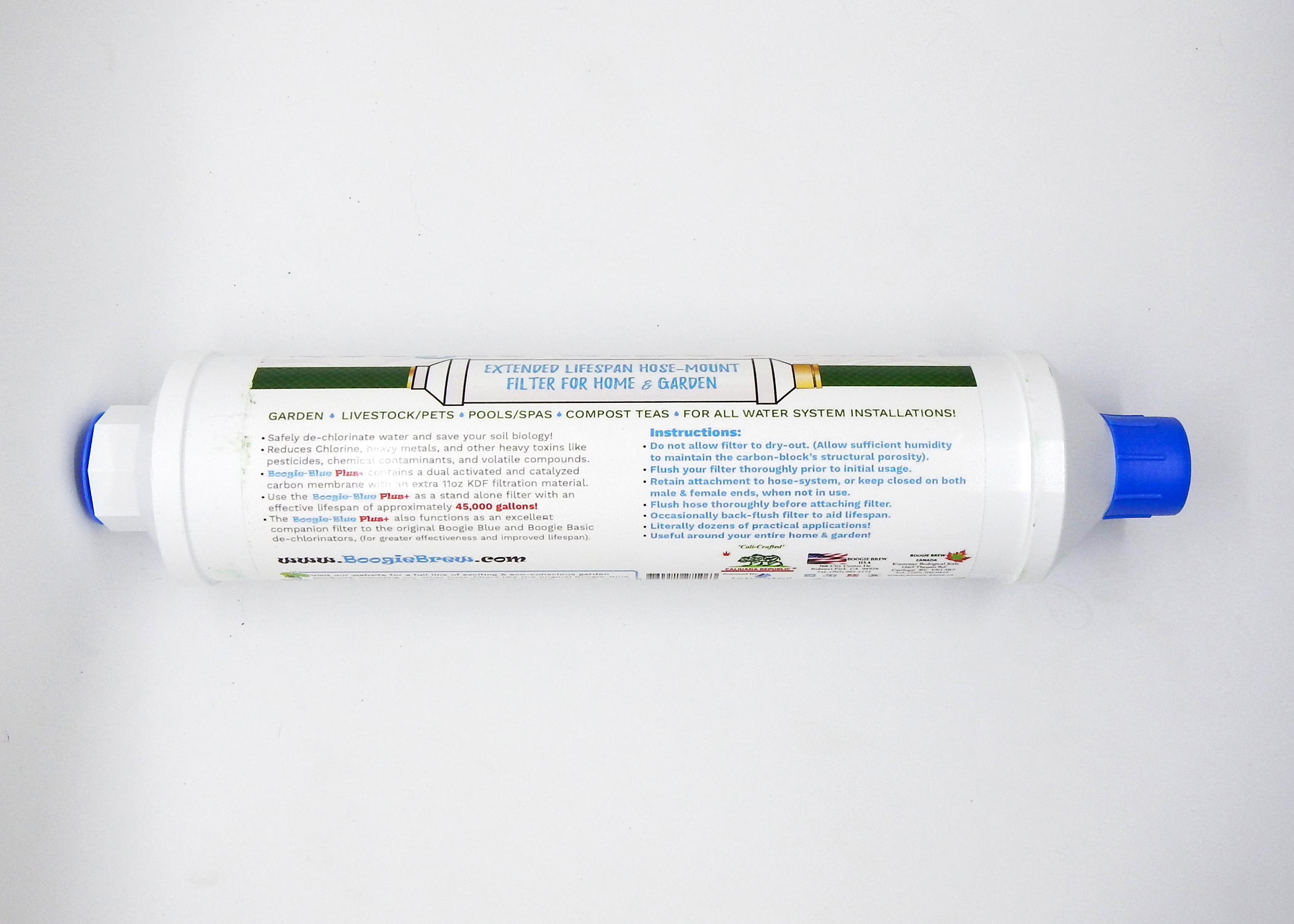 Boogie Blue Plus Chlorine Remover Best Garden Hose Water Filter