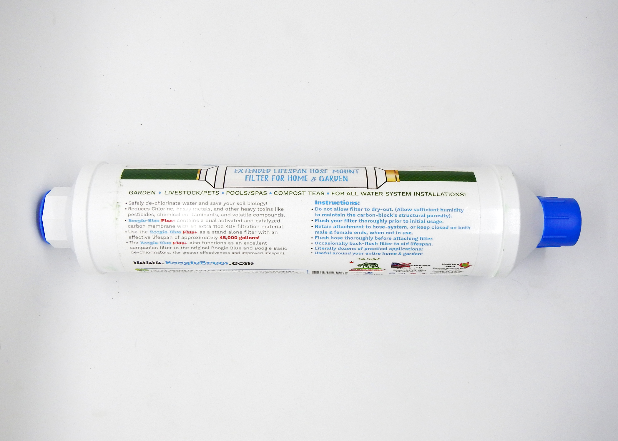 Boogie Blue Plus Chlorine Remover Best Garden Hose Water Filter